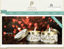 Tablet Screenshot of pintailcandles.com